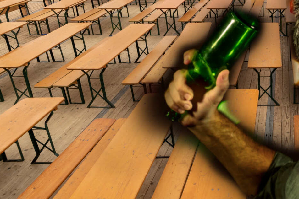 Der 20-Jährige hatte seinen Gegner erst mit einer Bierflasche und dann mit einer Bierbank angegriffen. (Symbolbild)