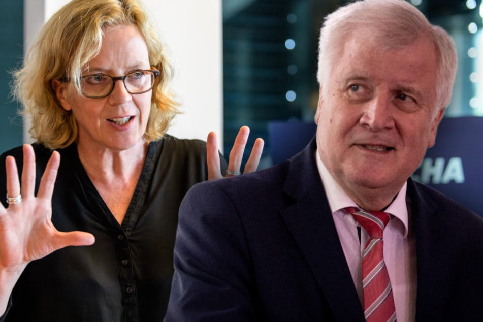Natascha Kohnen (l.) hat Innenminister Horst Seehofer (r.) zum Rücktritt aufgefordert.