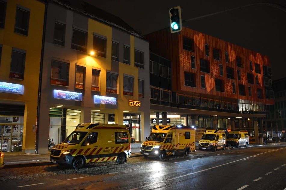 Am Kornmarkt mitten in der Innenstadt von Bautzen gab es Großalarm.