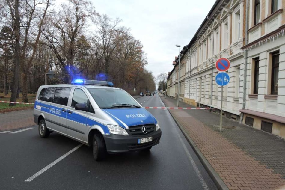 Die Polizei sperrte die Kutusowstraße ab.