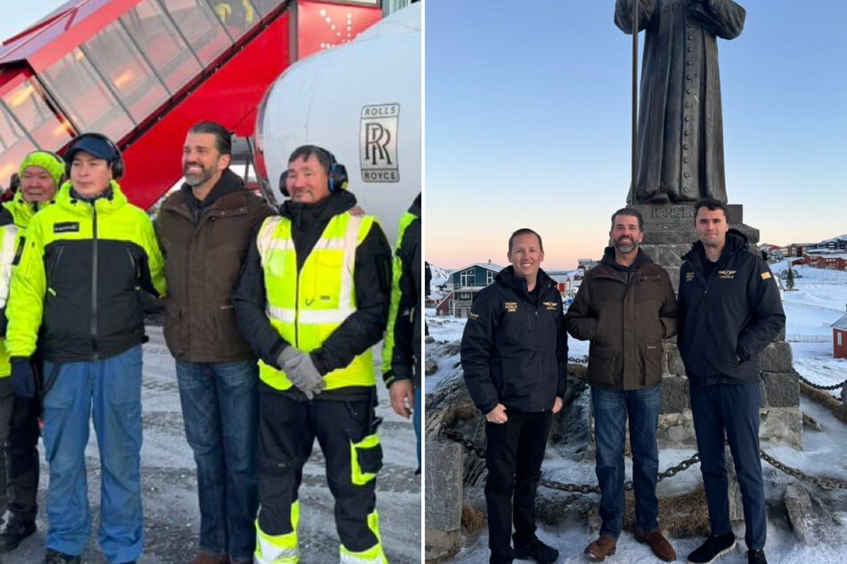 Donald Trump Jr. landed at Nuuk airport in Greenland Tuesday as his president-elect father continued to push for the US to annex the territory.