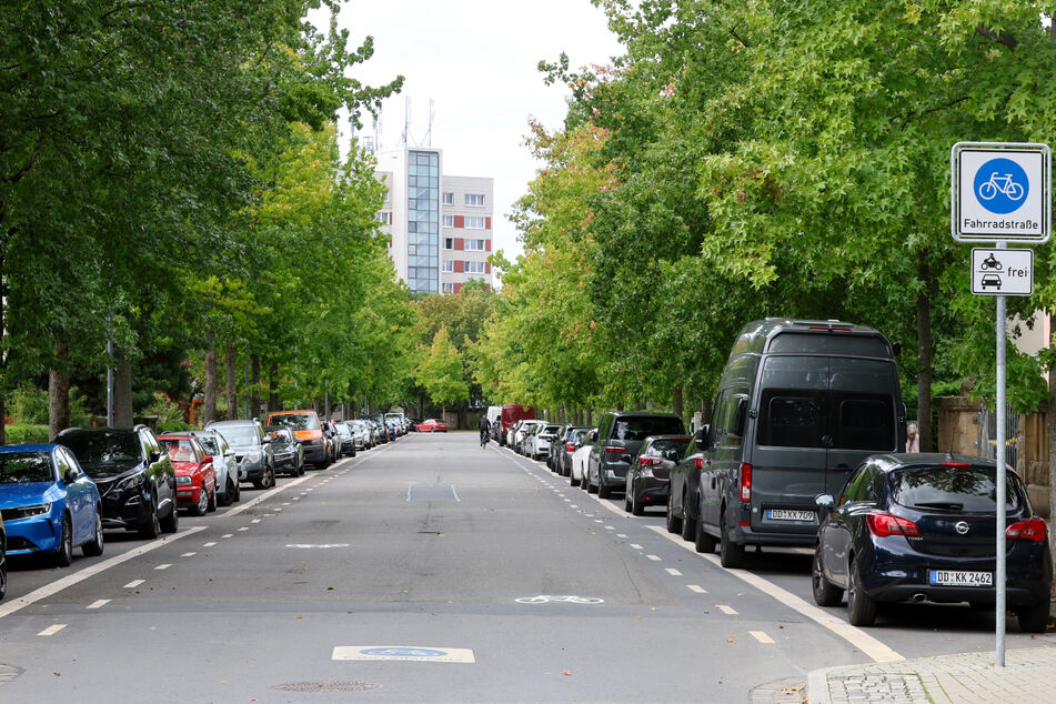 Teil der Radroute Ost ist auch die Henzestraße in Striesen.