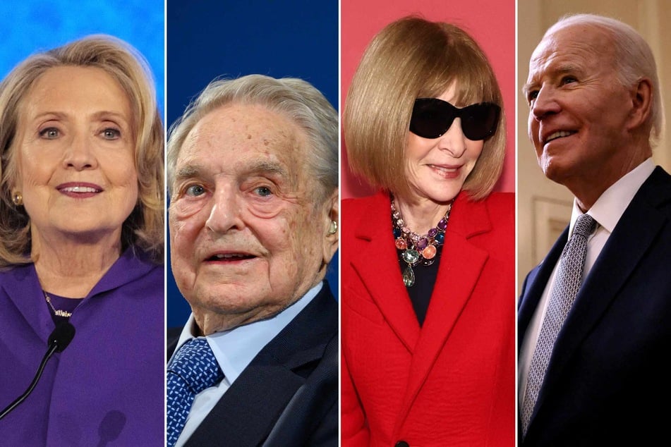 Joe Biden (r.) on Saturday awarded the Presidential Medal of Freedom to 19 honorees, including (L-R) Hillary Clinton, George Soros, and Anna Wintour.