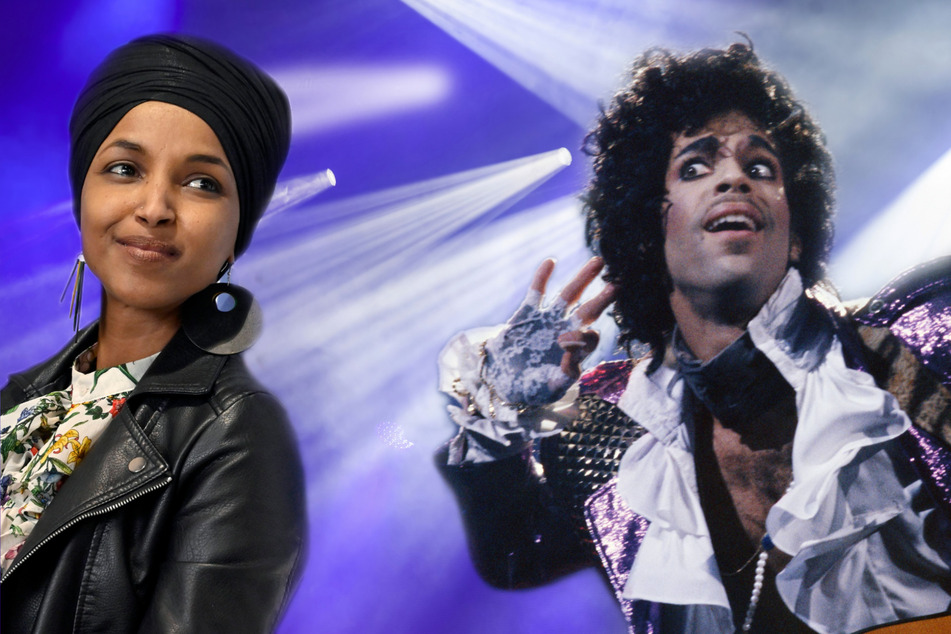 Minnesota Rep. Ilhan Omar (l.) is co-sponsoring a bill to award a Congressional Gold Medal to Prince.