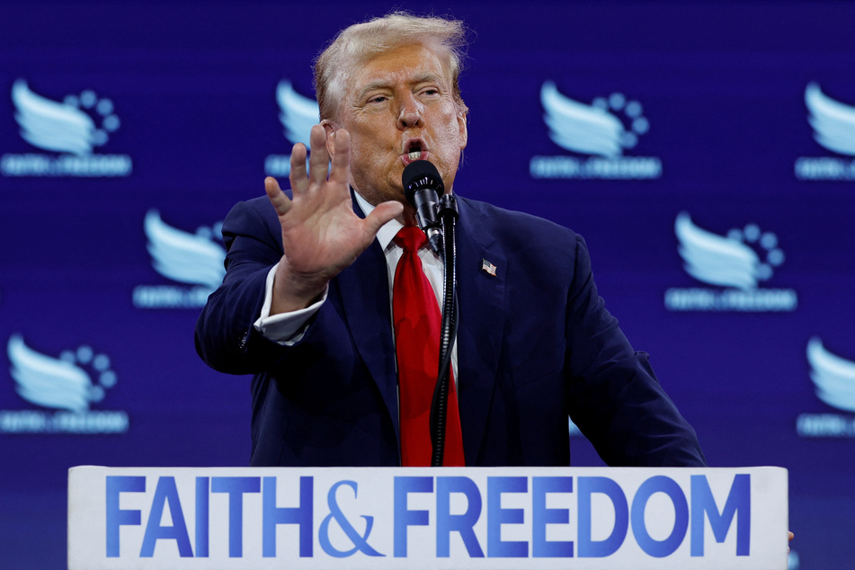 Trump claimed he had "taken a lot of wounds" in order to defend religious freedoms.