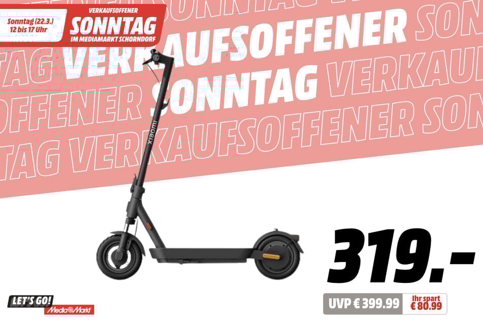 Xiaomi-Scooter für 319 statt 399,99 Euro.