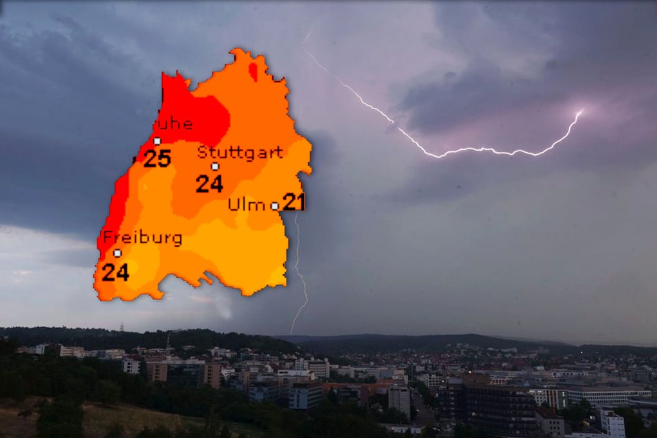 In Baden-Württemberg kommt es zu Schauern und Gewitter.