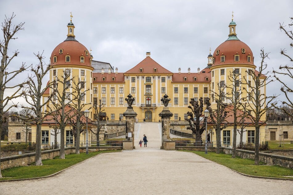 Das märchenhafte Schloss Moritzburg im Norden von Dresden verzaubert jedes Jahr um die Weihnachtszeit Groß und Klein.