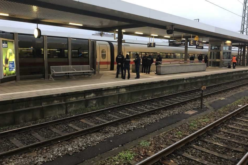 Der Zug wurde von Spürhunden durchsucht.