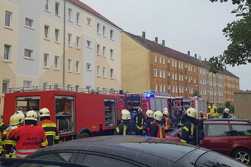 Dutzende Kameraden waren vor Ort, um das Feuer zu löschen.