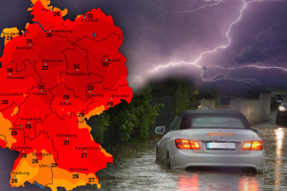 In Deutschland kann es durch heftige Regenfälle zu Überflutungen kommen.
