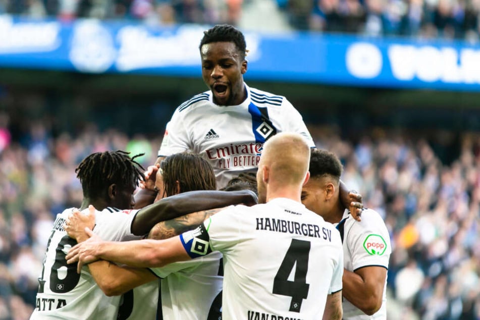 Beim HSV herrschte nach dem Sieg kollektiver Jubel.