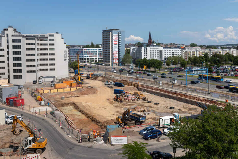 Neben der Zentrale von Eins Energie ist ein neues Hotel am Johannisplatz geplant.