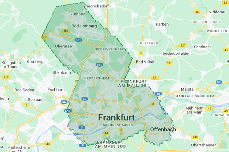 Liefergebiet Frankfurt am Main.