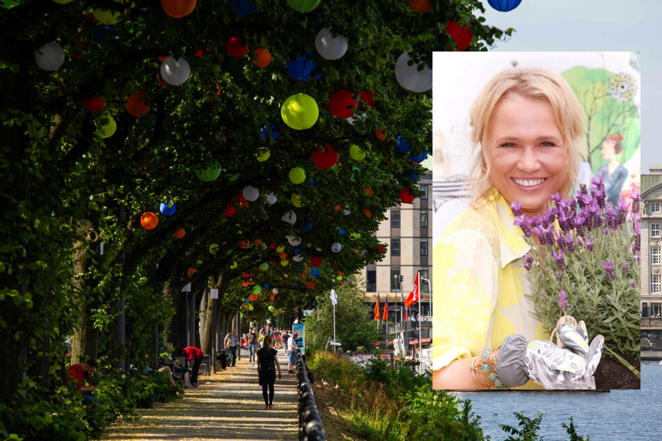 Moderatorin Nova Meierhenrich (47) hat als Patin am Dienstag "Hamburgs Sommergärten" eröffnet.