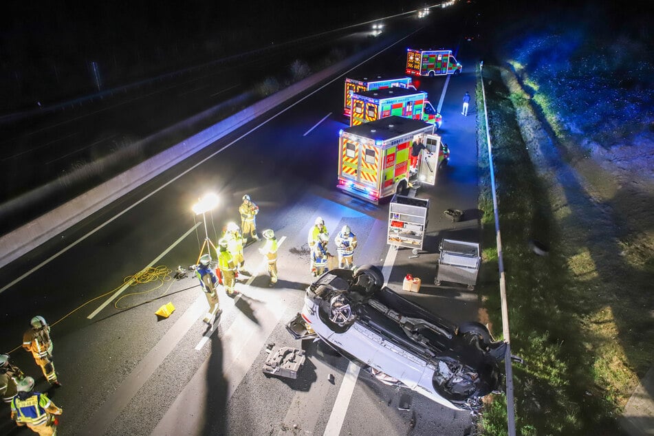 Auf der A7 ereignete sich am Montagabend ein schwerer Unfall.