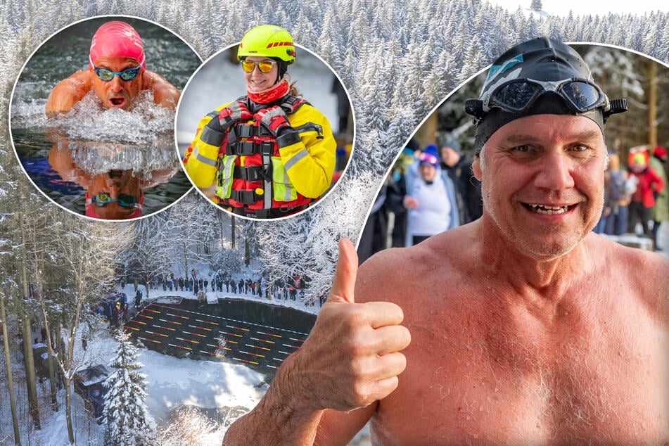 Frost-Fest im Osterzgebirge! Warum 200 Menschen freiwillig im Eiswasser schwimmen