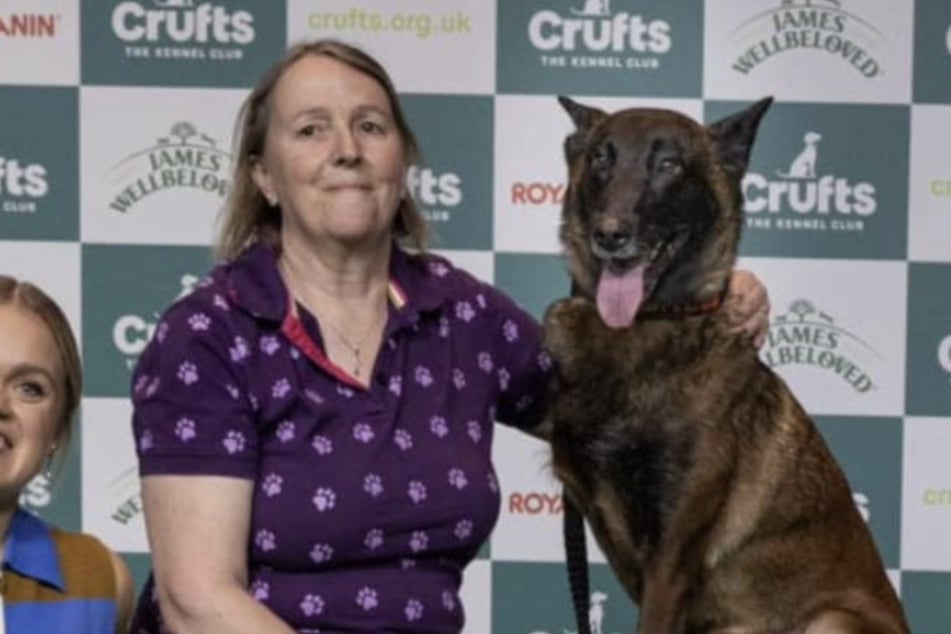 Die Hündin Baloo und Mandy Chapman gewannen den Kennel Club Hero Dog Award.