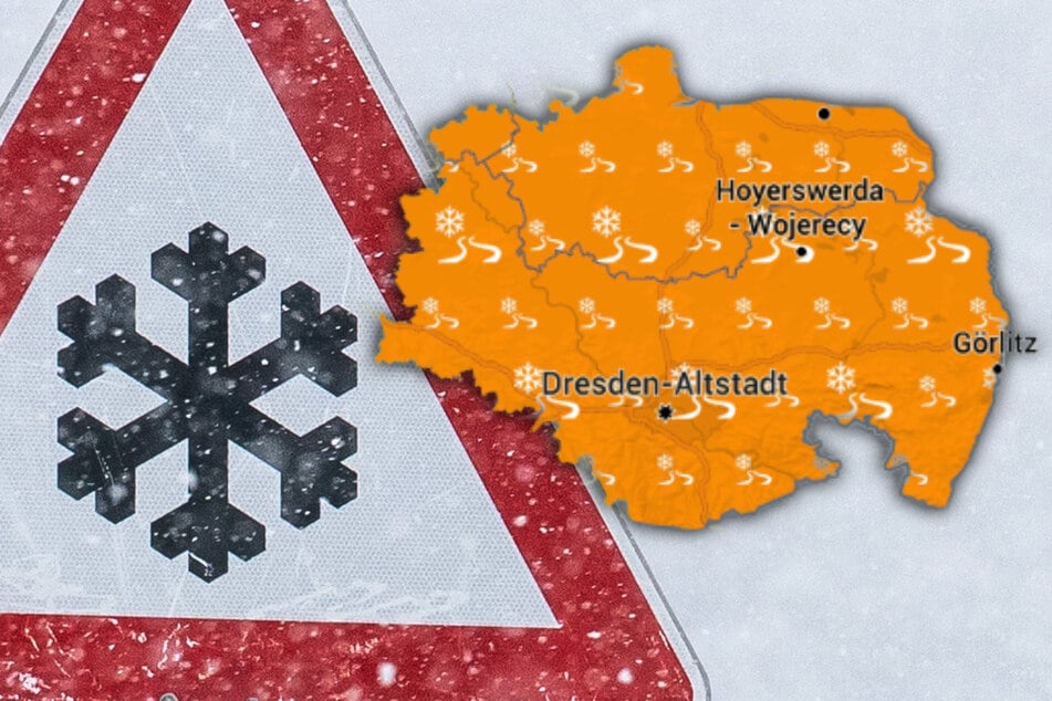 Von Riesa über Dresden bis Görlitz warnt der Deutsche Wetterdienst vor Glatteis.