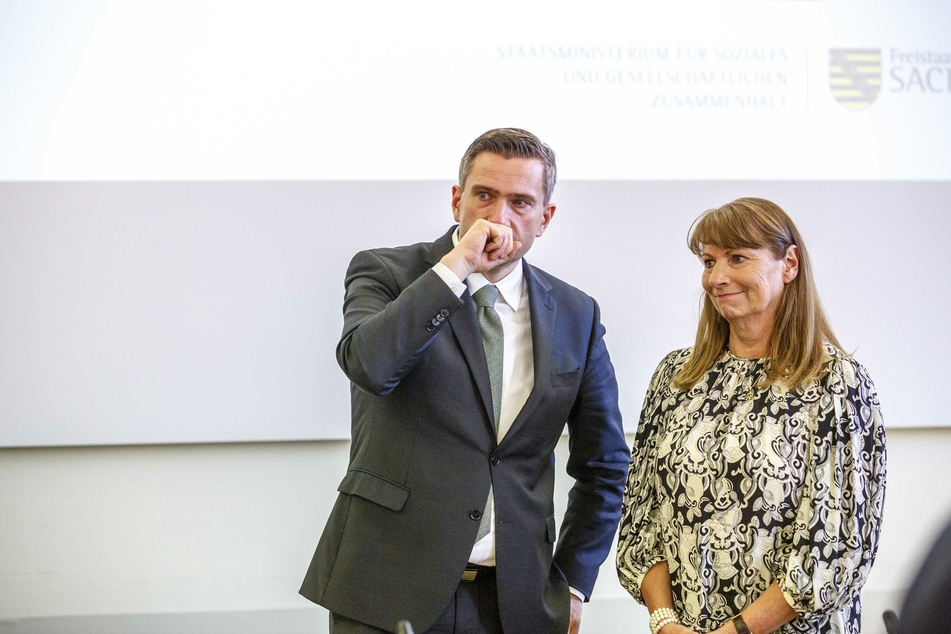Sachsens Wirtschaftsminister Martin Dulig und Gesundheitsministerin Petra Köpping.