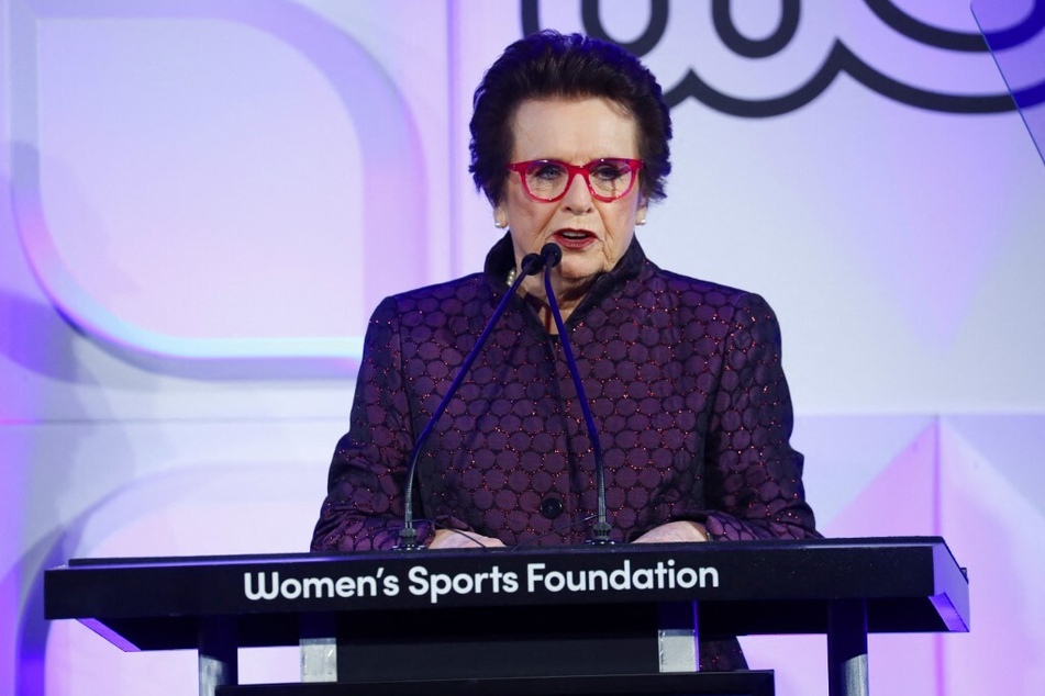 Women’s Sports Foundation Founder Billie Jean King speaks on stage during the 2022 Annual Salute To Women In Sports Gala on October 12, 2022.