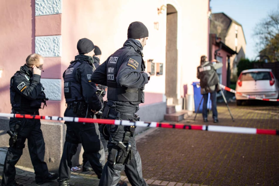 Der Tatort nach der Festnahme in Gladbeck.