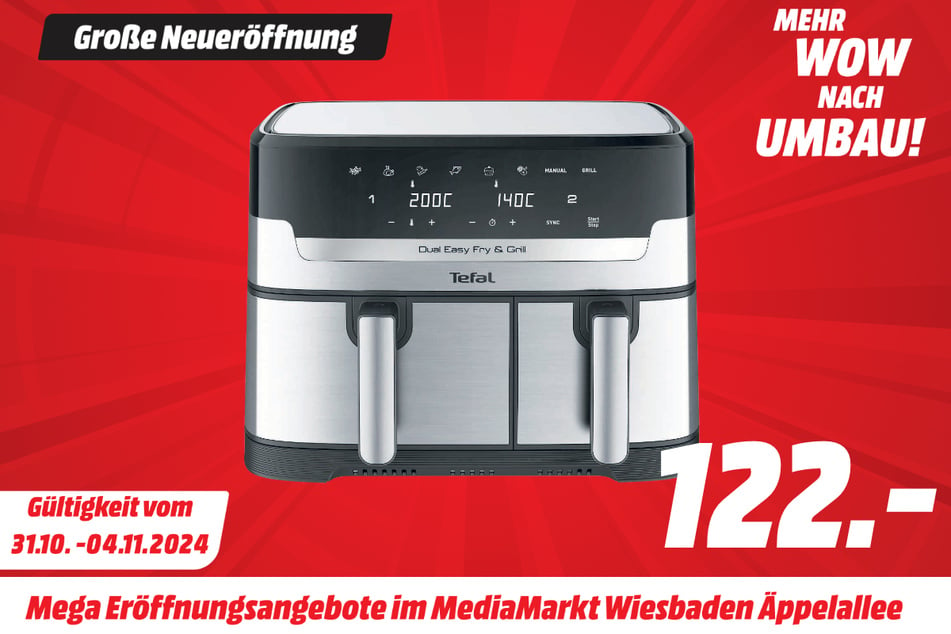 Tefal-Heißluftfritteuse für 122 Euro.