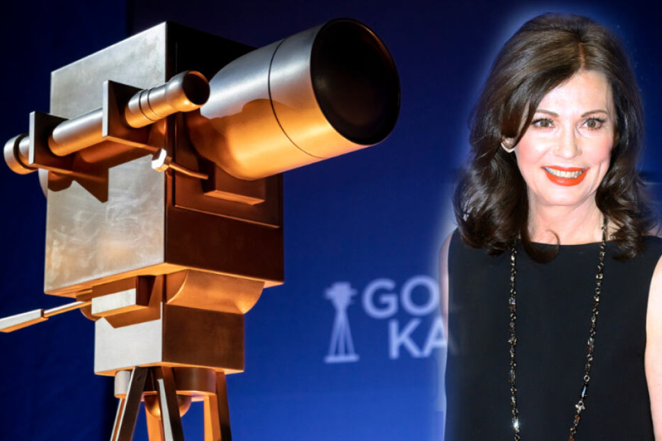 Iris Berben erhält eine Goldene Kamera.