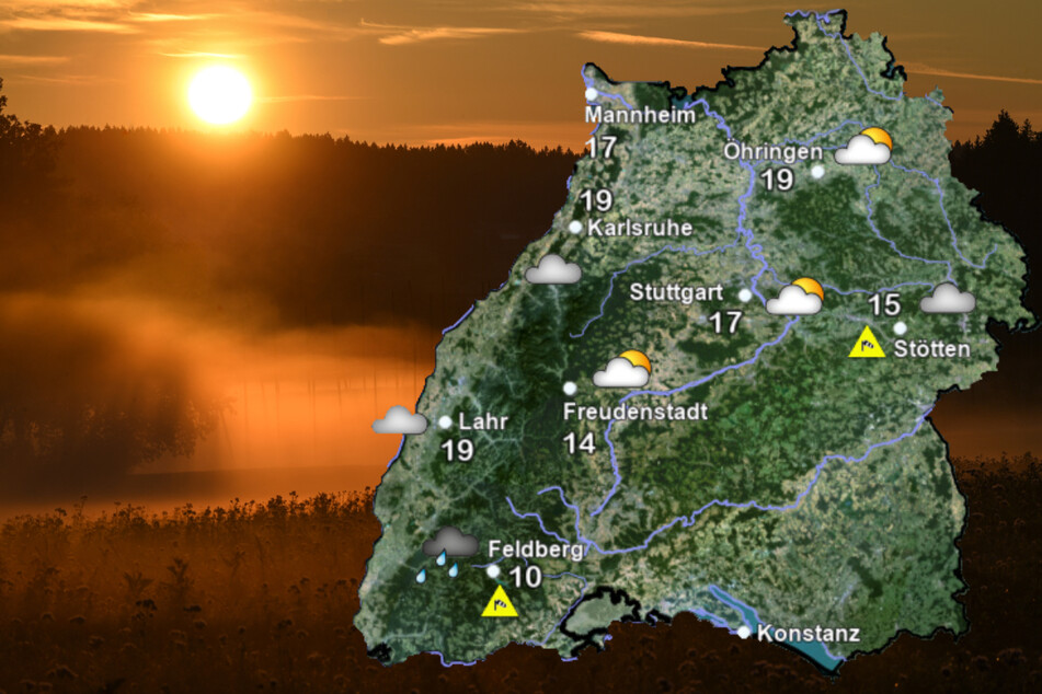 Am Montag mild, am Dienstag dann wieder ungemütlicher - das Wetter zeigt sich im Ländle von seiner launischen Seite. (Bildmontage)