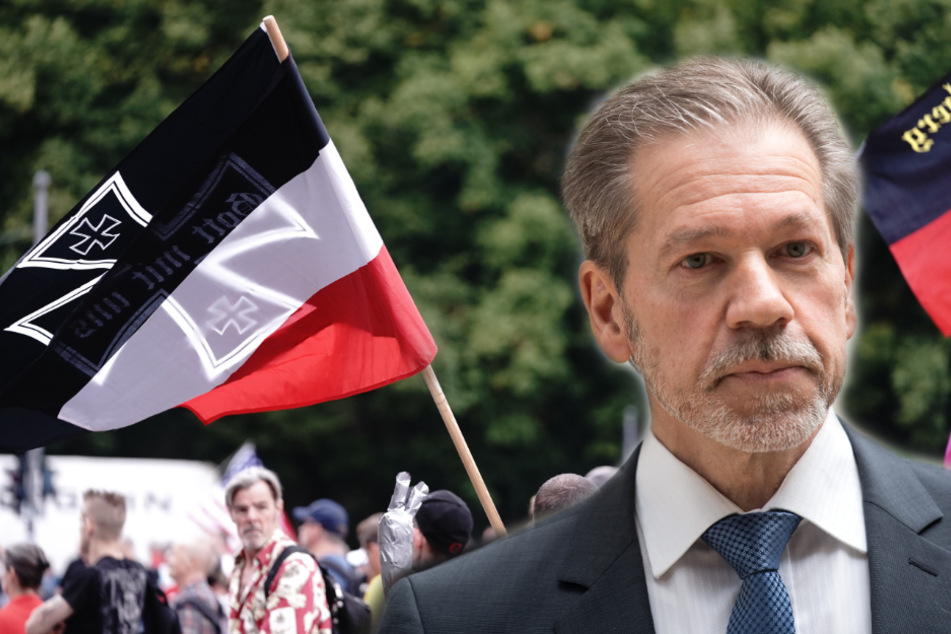 Burkhard Freier (64), der Chef des Verfassungsschutzes warnt vor "Individual-Terrorismus" in Zeiten von Corona. (Fotomontage)