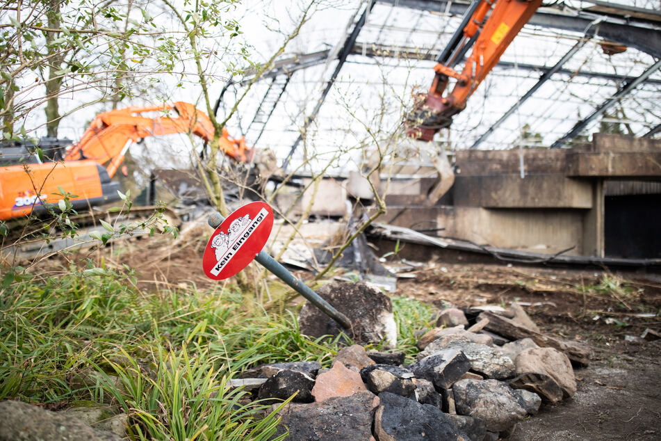 Nach dem Brand des Krefelder Affenhauses in der Silvesternacht wurde die Ruine abgerissen.