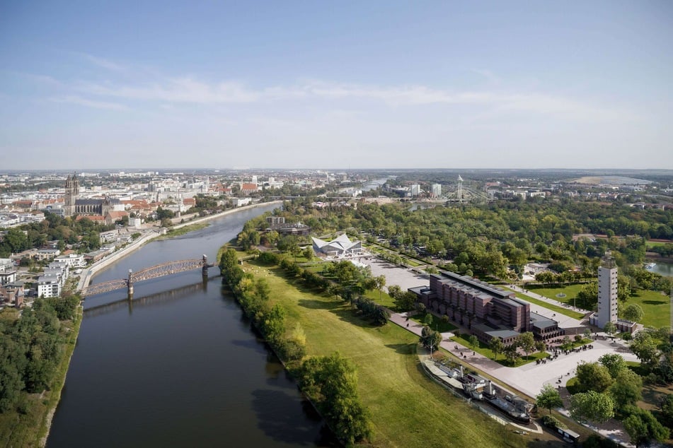 Auf der Rotehorninsel entsteht mit der Hyparschale, der Event-Plaza und dem Albinmüller-Turm ein zusammenhängender Veranstaltungsort.
