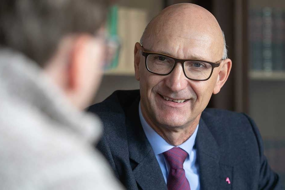 Telekom-Chef Timotheus Höttges sprach über den Ausbau des Breitbandnetzes in Sachsen.