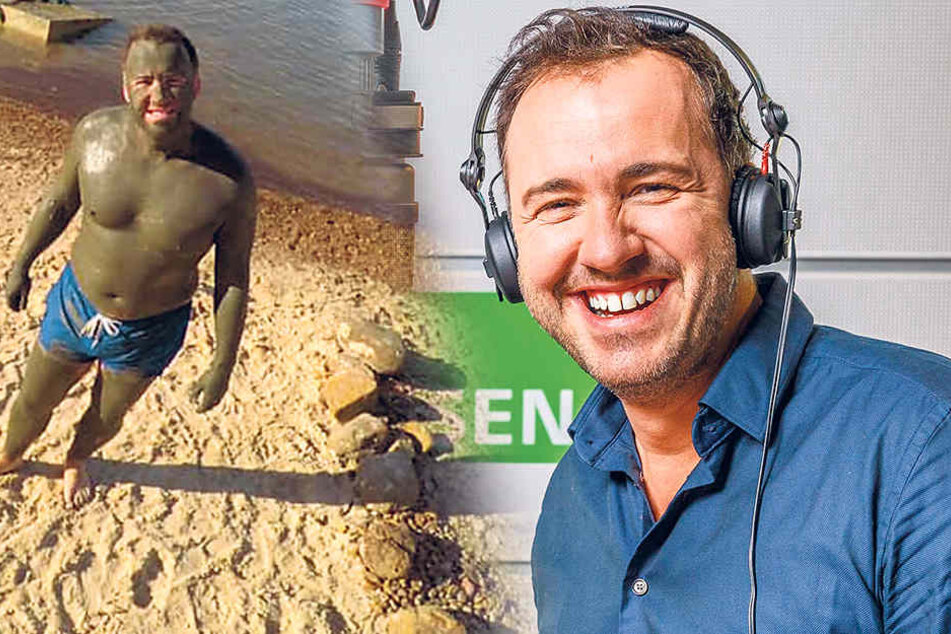 Alles in Schlamm! Eine ordentliche Packung holte sich MDR-Morgenmoderator Silvio Zschage (39) am Toten Meer ab.
