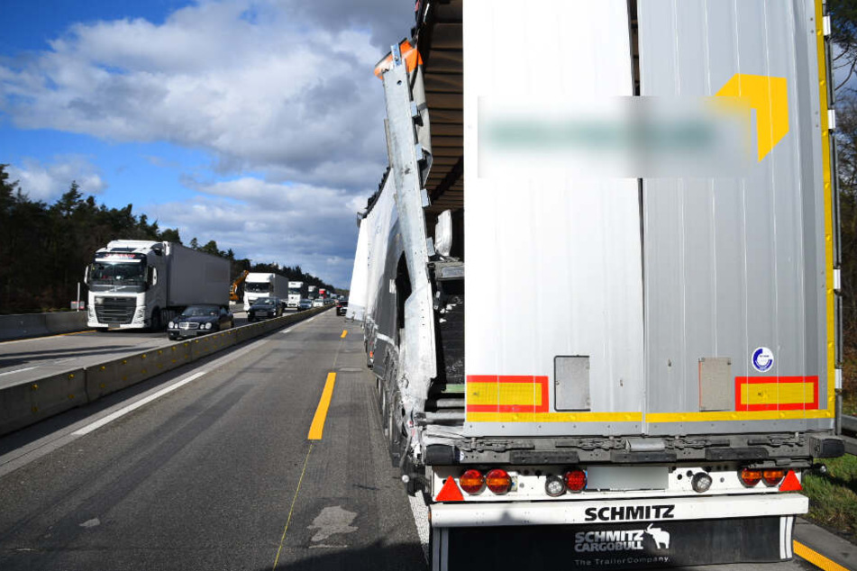 Eines der Unfallfahrzeuge am Mittwoch.