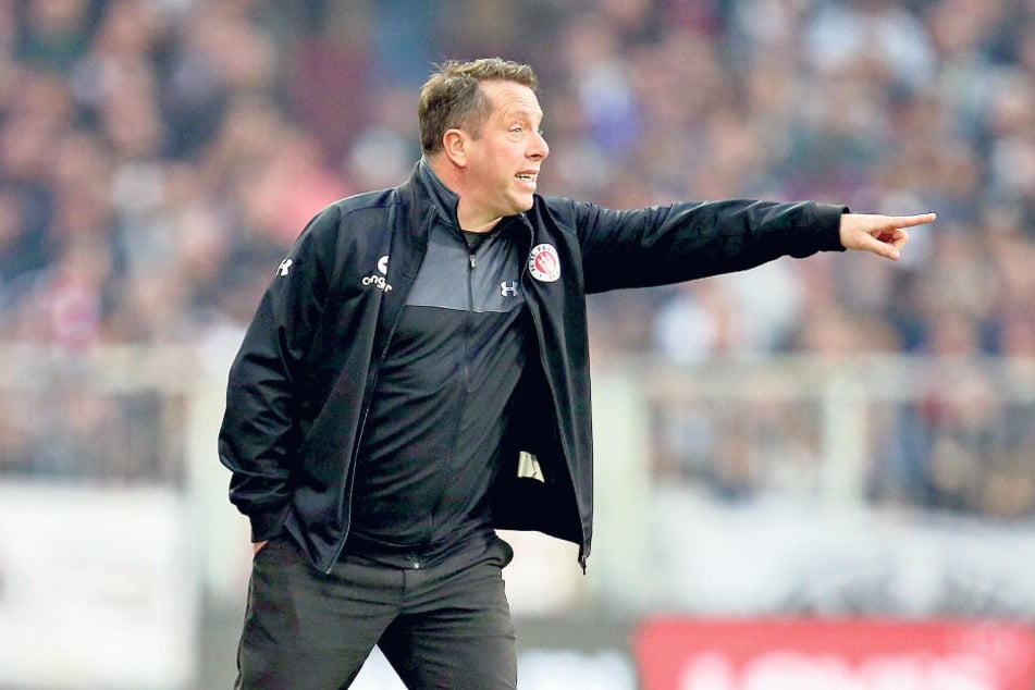 Markus Kauczinski am 29. März 2019. Da war er noch zwölf Tage Trainer des FC St. Pauli. Am Freitag kehrt er mit Dynamo zurück ans Millerntor.