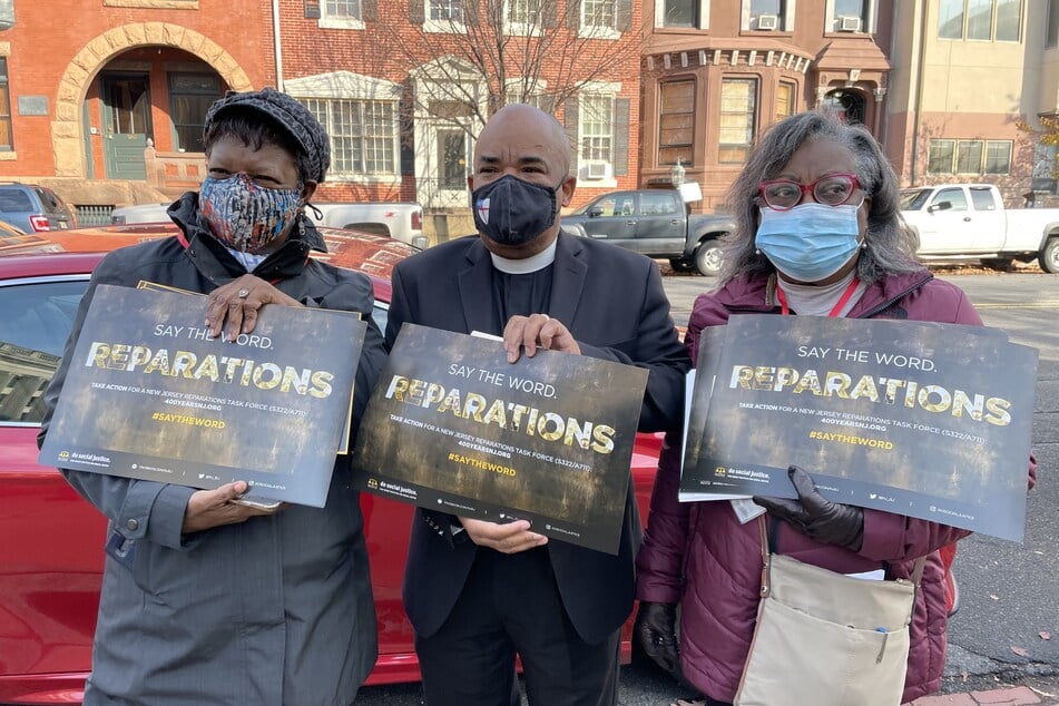 The New Jersey Institute for Social Justice and many faith allies gathered outside the State House on Thursday to demand reparative justice for Black Americans.