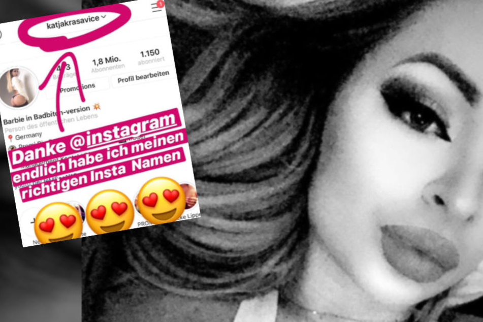 Das Beweisfoto: Katja Krasavice trägt jetzt auf Instagram ihren richtigen Namen.