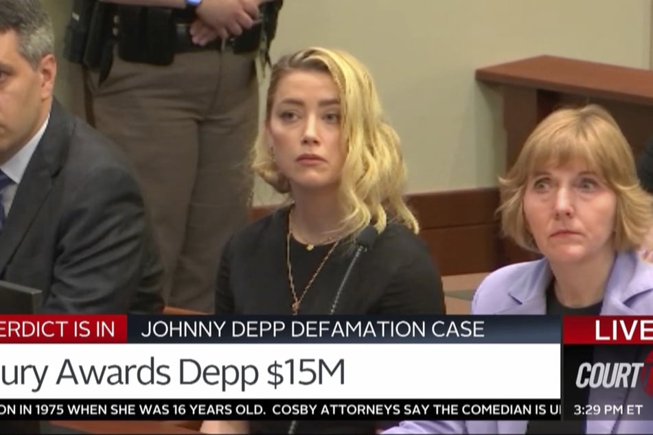 Amber Heard während der Urteilsverkündung.