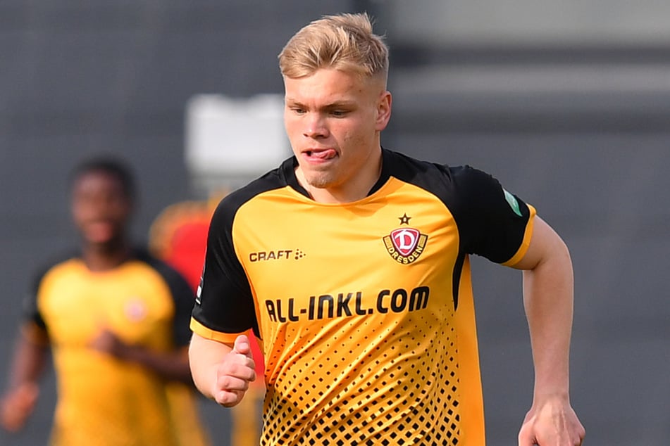 Der erst 19-jährige Jonas Kühn stand schon viermal in einem Pflichtspiel für Dynamo auf dem Platz. Nächste Saison gibt es hoffentlich noch mehr Einsätze!