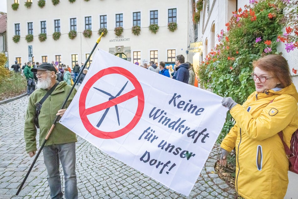 Die Botschaft der Anwohner ist eindeutig: "Keine Windkraft für unser Dorf!"