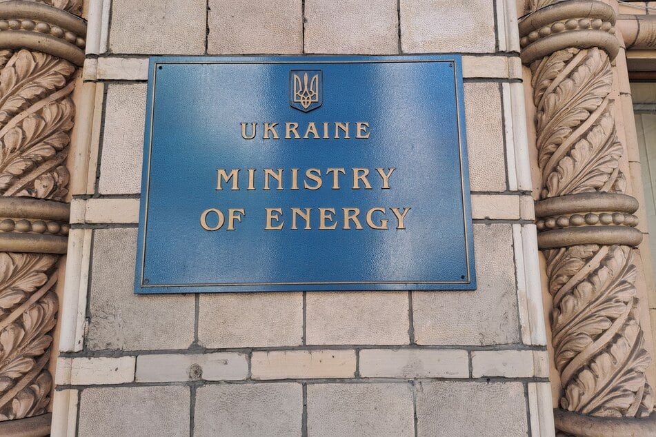Das Türschild des ukrainischen Ministeriums für Energie.