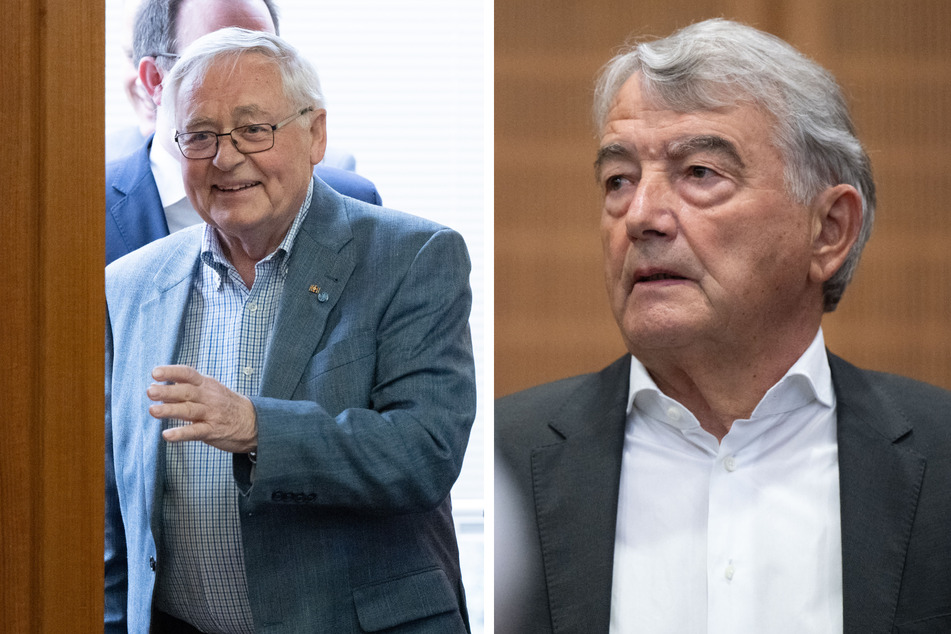Horst R. Schmidt (82, l.) und Wolfgang Niersbach (73) verteidigten sich am zweiten Verhandlungstag vor dem Frankfurter Landgericht vehement.