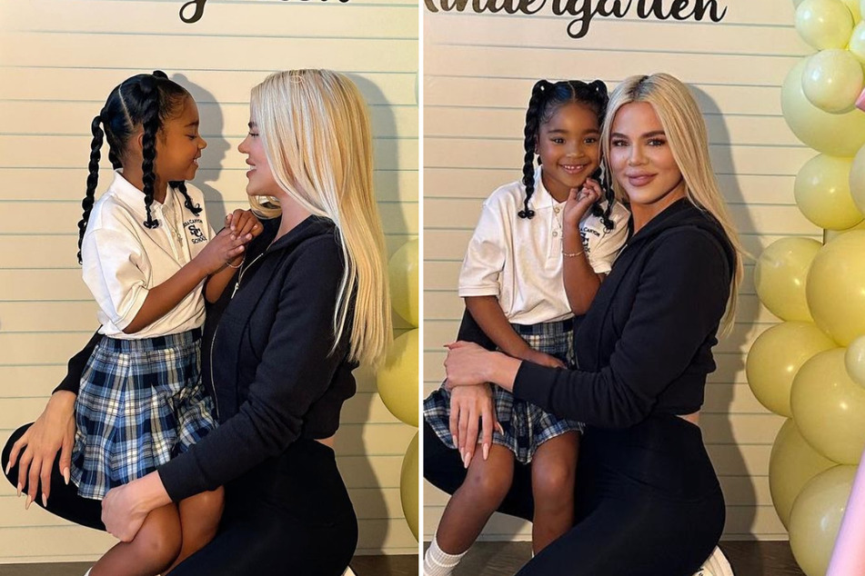 Khloé Kardashian celebrated her daughter True's first day of kindergarten with a photoshoot.