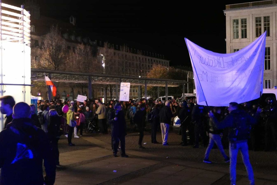 Die Demonstranten sind bis zum Hauptbahnhof und zurück marschiert.