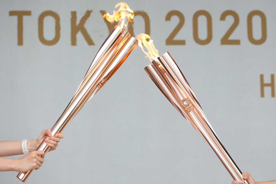 The torch relay was banned from most public streets in Tokyo due to coronavirus concerns.