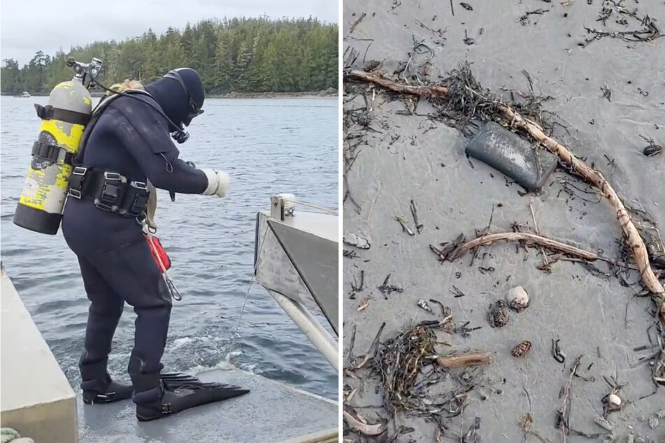 Ein Taucher suchte nach dem Geldbeutel der Kanadierin - erfolglos. Acht Monate später fand sie ihr Eigentum am Ufer.