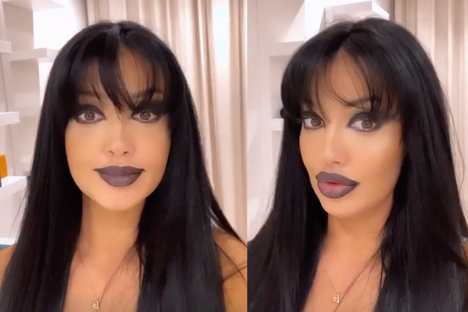 Völlig verändert: Enisa (26) zeigt sich im Gothic-Look.