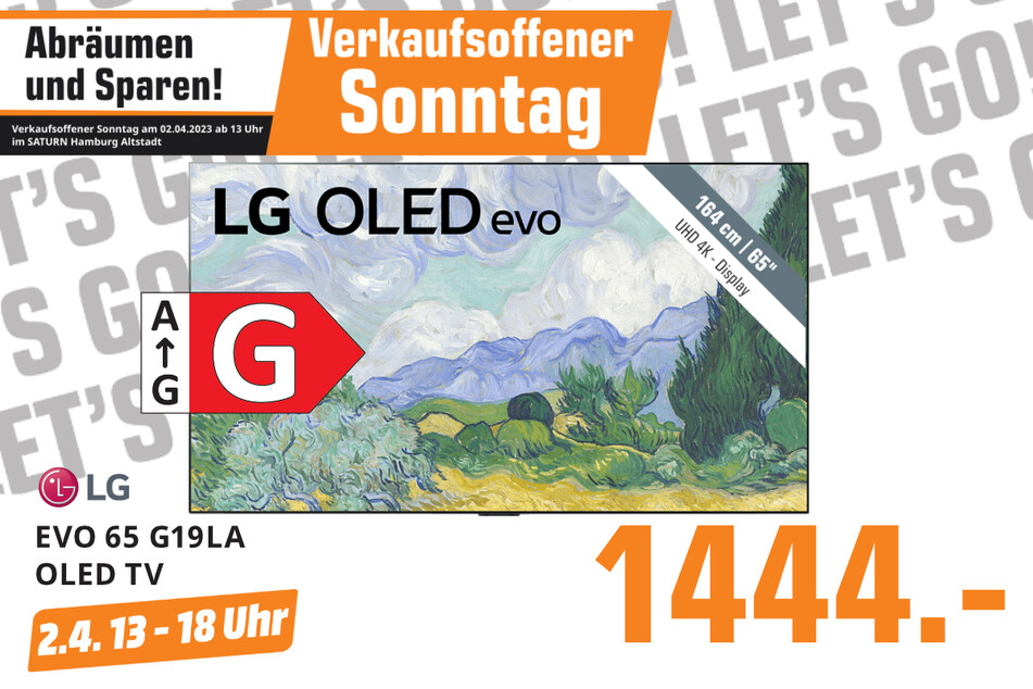 65-Zoll LG-Fernseher für 1.444 Euro.