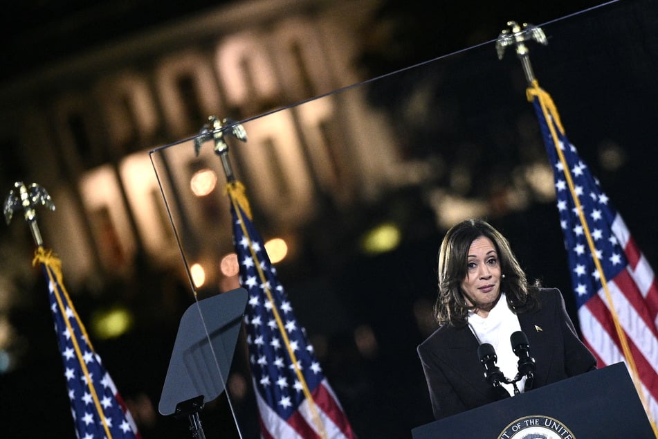 Kamala Harris warns of "obsessed" Trump power grab at site of Capitol riots